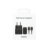 Samsung Schnellladegerät EP-T2510X 25 Watt, mit Kabel schwarz, GaN, PD 3.0, SFC, 1 Meter Kabel