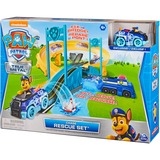 Spin Master Paw Patrol True Metal Chases Police Rescue Rennstrecken-Set , Rennbahn mit Metall-Fahrzeug von Chase, Maßstab 1:55