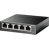 TP-Link TL-SG105MPE, Switch schwarz, 5-Port-Gigabit-Easy-Smart-Switch mit 4 PoE+ Ports