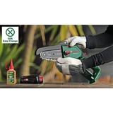 Bosch Heimwerken & Garten Akku-Kettensäge EasyChain 18V-15-7, 18Volt grün/schwarz, Li-Ionen Akku 2,5Ah, POWER FOR ALL ALLIANCE