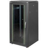 Digitus Netzwerkschrank Unique Serie - 600x600 mm (BxT), IT-Schrank schwarz, 22 Höheneinheiten