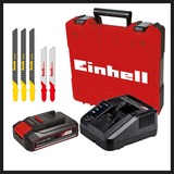 EINHELL Power X-Change Akku-Stichsäge TC-JS 18 Li, 18Volt rot/schwarz, Li-Ionen Akku 2,5Ah, Koffer E-Box Basic