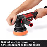 EINHELL Professional Akku-Exzenterpolierer CP-EP 18/125 Li BL-Solo, 18Volt, Poliermaschine rot/schwarz, ohne Akku und Ladegerät