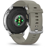 Garmin Venu 4 - 45 mm, Smartwatch schwarz/Silber, Silikon-Armband in grau