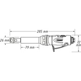 Hazet Stabschleifer 9032LG-1, lang, gerade schwarz, 2.000 U/min bis 22.000 U/min