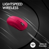 Logitech Gaming PRO X SUPERLIGHT 2, Gaming-Maus magenta, 2,4-GHz-LIGHTSPEED, kompatibel mit Windows und macOS