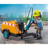 PLAYMOBIL 71752 Action Heroes Bauarbeiter mit Meißel, Konstruktionsspielzeug 