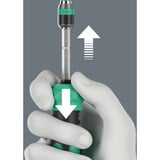 Wera Kraftform Kompakt 25 RA-R mit Tasche, Bit-Satz schwarz/grün, 6-teilig, 1/4", mit Ratschenfunktion und Rapidaptor Schnellwechselfutter