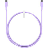 goobay USB 2.0 Silikonkabel lila, USB-C Stecker > USB-C Stecker lila, 1,5 Meter, PD 60 Watt