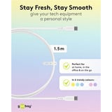 goobay USB 2.0 Silikonkabel lila, USB-C Stecker > USB-C Stecker lila, 1,5 Meter, PD 60 Watt