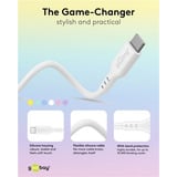 goobay USB 2.0 Silikonkabel lila, USB-C Stecker > USB-C Stecker lila, 1,5 Meter, PD 60 Watt