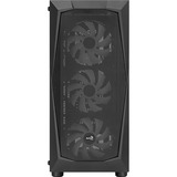 Aerocool Falcon A-BK-v2 , Tower-Gehäuse schwarz, Tempered Glass