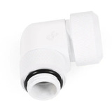 Alphacool Eiszapfen 16mm HardTube Anschraubtülle 90° drehbar G1/4 - White, Verbindung weiß