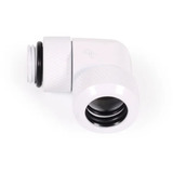 Alphacool Eiszapfen 16mm HardTube Anschraubtülle 90° drehbar G1/4 - White, Verbindung weiß