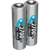 Ansmann 2700mAh, Akku silber, 2x AA (Mignon)