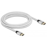 DeLOCK Ultra High Speed HDMI-Kabel 48 Gbps 8K 60Hz silber, 3 Meter