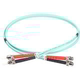 Digitus LWL Patchkabel, Duplex, ST > ST Stecker, Multimode OM3 türkis, 10 Meter