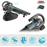 GARDENA Akku-Laubsauger/Laubbläser PowerJet Collect 18V P4A, Ready-To-Use Set grau/schwarz, Li-Ion Akku 4,0Ah, POWER FOR ALL ALLIANCE