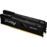 Kingston FURY DIMM 16 GB DDR4-3200 (2x 8 GB) Dual-Kit, Arbeitsspeicher schwarz, KF432C16BBK2/16, Beast, INTEL XMP