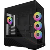 Lian Li Vector V100 , Tower-Gehäuse schwarz, Tempered Glass x 2