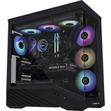 Lian Li Vector V100 , Tower-Gehäuse schwarz, Tempered Glass x 2