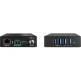 Lindy USB 3.2 Gen 1 Cat.6A HDBaseT Extender, USB-Extender schwarz, 100m