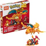 Mattel MEGA Pokémon Glumanda Evolution Set, Konstruktionsspielzeug mit 3 Actionfiguren, 313 Teile