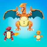 Mattel MEGA Pokémon Glumanda Evolution Set, Konstruktionsspielzeug mit 3 Actionfiguren, 313 Teile