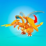 Mattel MEGA Pokémon Glumanda Evolution Set, Konstruktionsspielzeug mit 3 Actionfiguren, 313 Teile