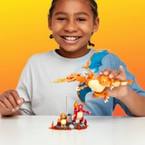 Mattel MEGA Pokémon Glumanda Evolution Set, Konstruktionsspielzeug mit 3 Actionfiguren, 313 Teile