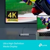 TP-Link UH6120C USB Type-C 6 in 1 Hub, Dockingstation grau/schwarz