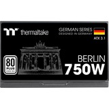 Thermaltake BERLIN 750W ATX3.1, PC-Netzteil schwarz, 1x 12-Pin High Power GPU, 2x PCIe, 750 Watt