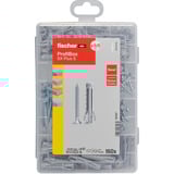 fischer Profi-Box Spreizdübel SX Plus + Schraube  hellgrau, 160-teilig, mit Schrauben