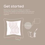 Beurer HK 77 Heaty cashmere-creme, Heizkissen creme, Cordbezug