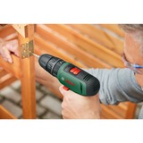 Bosch Akku-Schlagbohrschrauber EasyImpact 1200 + Bit- und Bohrer-Set grün/schwarz, 2x Li-Ionen Akku 1,5Ah, Koffer