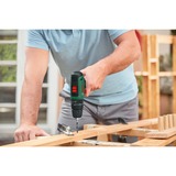 Bosch Akku-Schlagbohrschrauber EasyImpact 1200 + Bit- und Bohrer-Set grün/schwarz, 2x Li-Ionen Akku 1,5Ah, Koffer