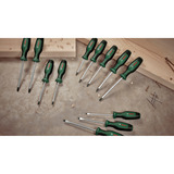 Bosch Schraubendreher+Magnetisierer Set, 6 teilig grün/schwarz, +Magnetisierer, Schlitz und Kreuzschlitz PH/TX