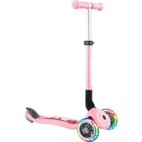 GLOBBER Junior Foldable Fantasy Lights, Scooter rosa, pastellrosa-Flowers