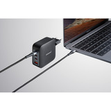 Intenso Power Adapter W140A3C GaN + C520C Kabel, Ladegerät schwarz, 140Watt