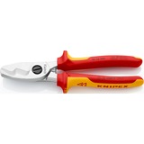 KNIPEX Kabelschere 95 16 200 , Schneid-Zange für Cu- und Al-Kabel, Doppelschneide, VDE