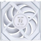 Lian Li UNI FAN SL120 LCD Wireless, Gehäuselüfter weiß, 3er-Pack inkl. Controller, Reverse , 124.5 mm