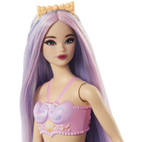 Mattel Barbie Meerjungfrau mit fliederfarbenem Haar und Schwanzflosse in violett, Puppe lavendel