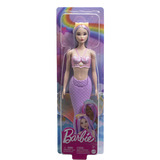 Mattel Barbie Meerjungfrau mit fliederfarbenem Haar und Schwanzflosse in violett, Puppe lavendel