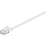 goobay Patchkabel RJ45 Stecker > RJ45 Stecker CAT.6 U/UTP weiß, 1,5 Meter, Flachkabel