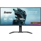iiyama G-Master GCB3484WQSU-B1 RED EAGLE CURVED, Gaming-Monitor 86.4 cm (34 Zoll), schwarz, WQHD, Curved, VA, Free-Sync Premium, USB-C, 180Hz Panel