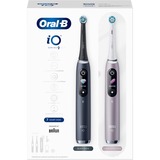 Braun Oral-B iO Series 9, Elektrische Zahnbürste schwarz/rosé, Black Onyx/Rose Quartz mit 2. Handstück