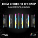 Corsair DIMM 32 GB DDR5-6000 (2x 16 GB) Dual-Kit, Arbeitsspeicher schwarz, CMH32GX5M2E6000C36, Vengeance RGB, INTEL XMP