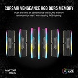 Corsair DIMM 32 GB DDR5-6000 (2x 16 GB) Dual-Kit, Arbeitsspeicher schwarz, CMH32GX5M2E6000C36, Vengeance RGB, INTEL XMP
