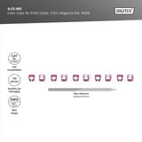 Digitus Farbclips für Patchkabel - Gemischt (je 20 Stück), Kabelclip mehrfarbig, 100 Stück