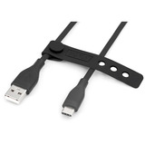 Digitus USB 2.0 Silikon-Anschlusskabel USB-A > USB-C schwarz, 2 Meter, PD, Laden mit bis zu 60 Watt